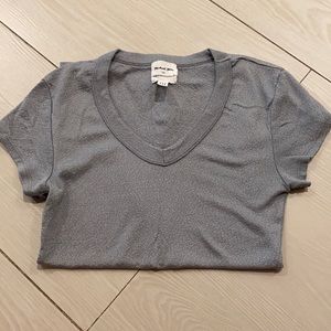 Michael Stars for Anthropologie Fallon Shine V-neck Tee